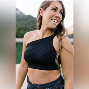 Kiava Asymmetric Bikini Top & High Rise Bottom Swimsuit Set - Brand New!